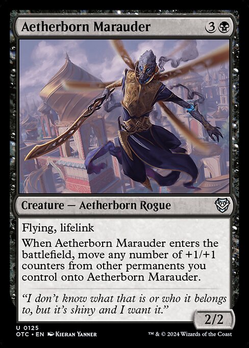 Aetherborn Marauder - Outlaws of Thunder Junction Commander (#125) - Illustrated by Kieran Yanner - Magic: The Gathering Card