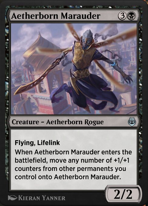 乙太种劫掠者 (Aetherborn Marauder) - Outlaws of Thunder Junction Commander (#125) - Illustrated by Kieran Yanner - Magic: The Gathering Card