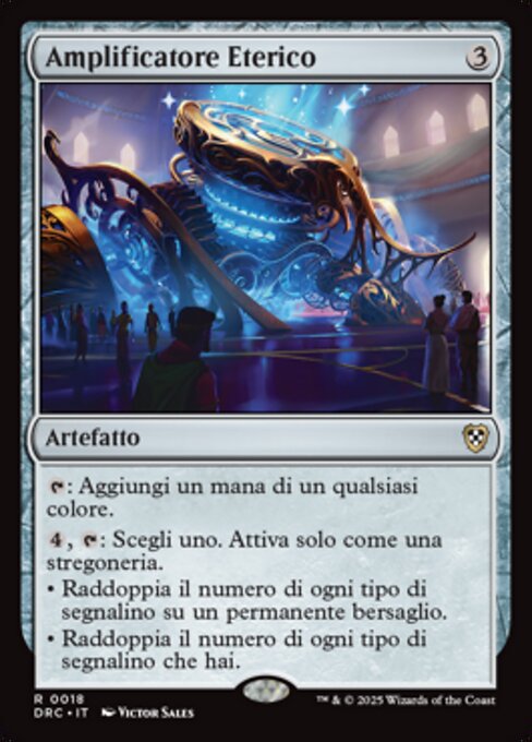 Ätheraler Verstärker (Aetheric Amplifier) - Aetherdrift Commander (#34) - Illustrated by Victor Sales - Magic: The Gathering Card