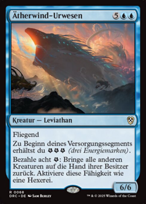 Aethersquall Ancient - Aetherdrift Commander (#68) - Illustrated by Sam Burley - Magic: The Gathering Card