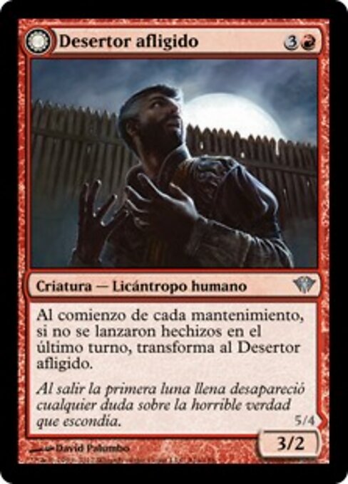 Afflicted Deserter // Werewolf Ransacker - Dark Ascension (#81) - Illustrated by David Palumbo - Magic: The Gathering Card