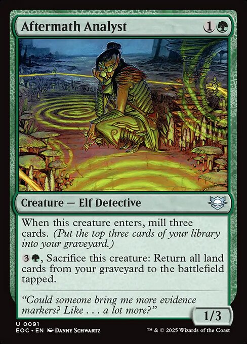 Aftermath Analyst - Edge of Eternities Commander (#91) - Illustrated by Danny Schwartz - Magic: The Gathering Card