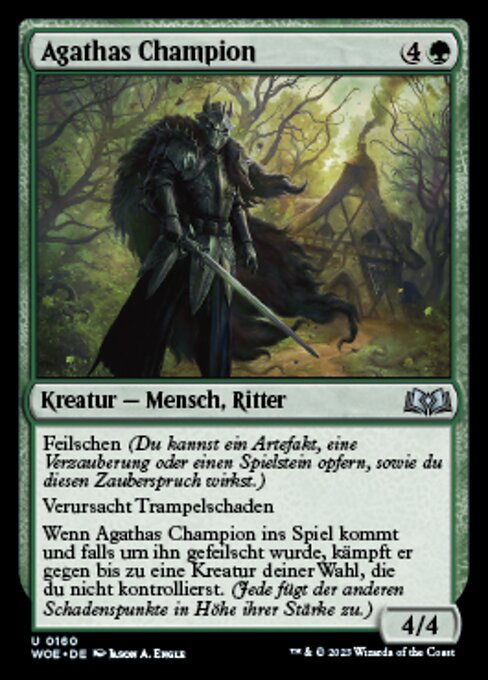 Agathas Champion (Agatha's Champion) - Wilds of Eldraine (#160) - Illustrated by Jason A. Engle - Magic: The Gathering Card