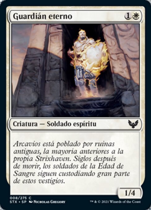 Guardião Imortal (Ageless Guardian) - Strixhaven: School of Mages (#8) - Illustrated by Nicholas Gregory - Magic: The Gathering Card