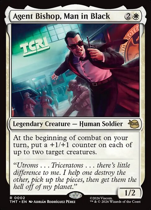 Agent Bishop, Man in Black - Teenage Mutant Ninja Turtles Magic card