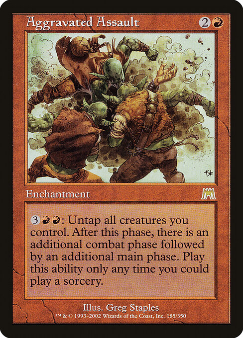 Aggravated Assault - Onslaught Magic card