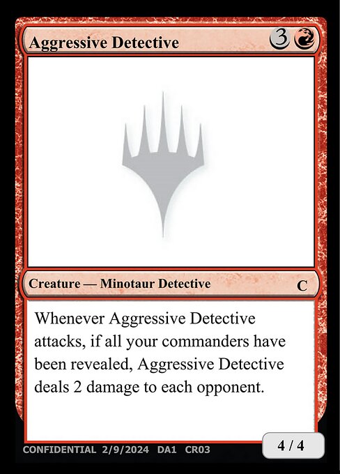 Aggressive Detective - Unknown Event (#CR03c) - Magic: The Gathering Card