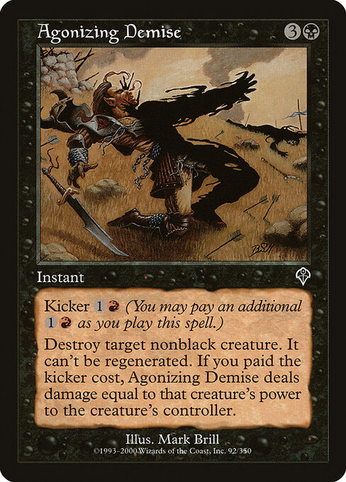 苦悶の死 (Agonizing Demise) - Invasion (#92) - Illustrated by Mark Brill - Magic: The Gathering Card