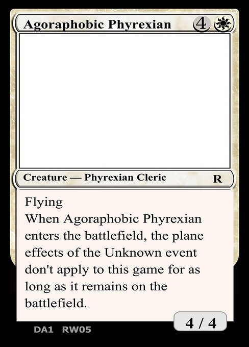 Agoraphobic Phyrexian - Unknown Event (#RW05a) - Magic: The Gathering Card