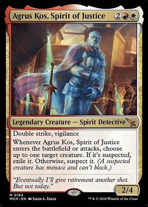 Agrus Kos, Spirit of Justice - Murders at Karlov Manor (#184) - Illustrated by Jason A. Engle - Magic: The Gathering Card