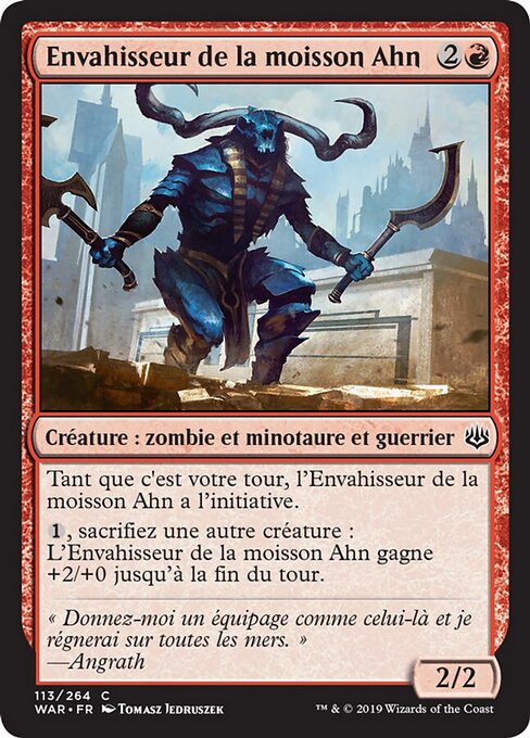 アン一門の侵略者 (Ahn-Crop Invader) - War of the Spark (#113) - Illustrated by Tomasz Jedruszek - Magic: The Gathering Card