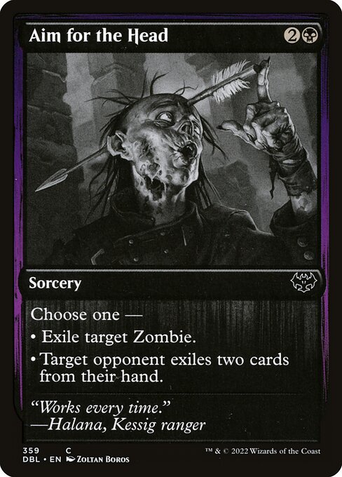 頭狙い (Aim for the Head) - Innistrad: Crimson Vow (#92) - Illustrated by Zoltan Boros - Magic: The Gathering Card