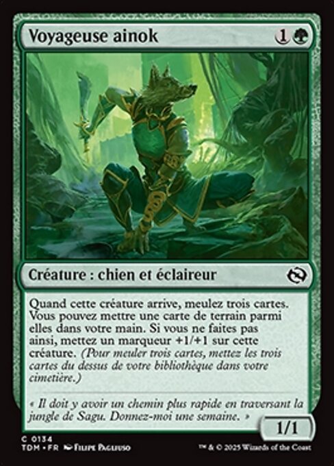 Viajera ainok (Ainok Wayfarer) - Tarkir: Dragonstorm (#134) - Illustrated by Filipe Pagliuso - Magic: The Gathering Card