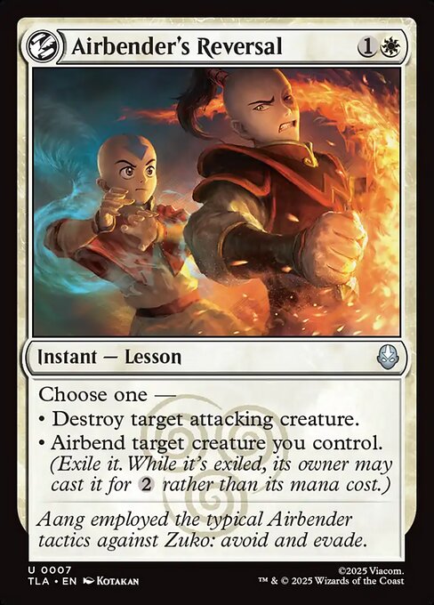 Airbender's Reversal - Avatar: The Last Airbender Magic card