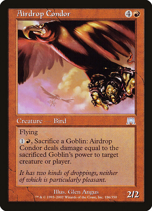 Condor in Picchiata (Airdrop Condor) - Onslaught (#186) - Illustrated by Glen Angus - Magic: The Gathering Card