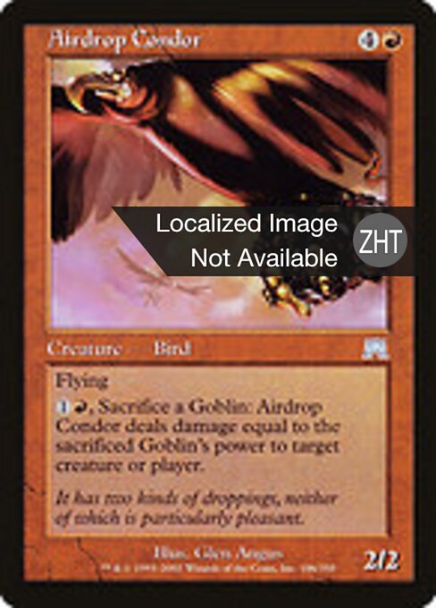 Condor tombeciel (Airdrop Condor) - Onslaught (#186) - Illustrated by Glen Angus - Magic: The Gathering Card