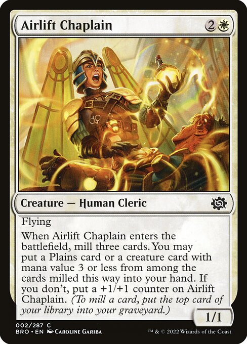 Airlift Chaplain - The Brothers' War Magic card