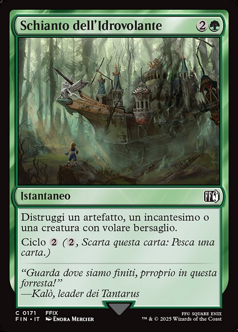 劇場艇の墜落 (Airship Crash) - Final Fantasy (#171) - Illustrated by Enora Mercier - Magic: The Gathering Card