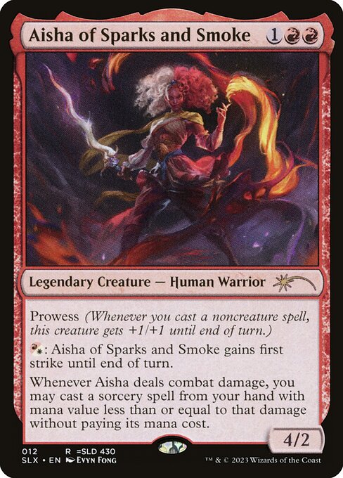 Aisha of Sparks and Smoke - Universes Within Magic card
