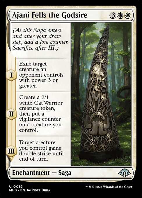 Ajani Fells the Godsire - Modern Horizons 3 Magic card