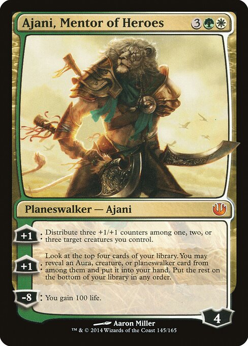 Ajani, Mentor of Heroes - Journey into Nyx Magic card
