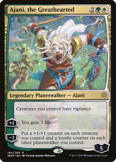Ajani, the Greathearted - War of the Spark Magic card