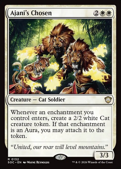 Ajani's Chosen - Secrets of Strixhaven Commander Magic card