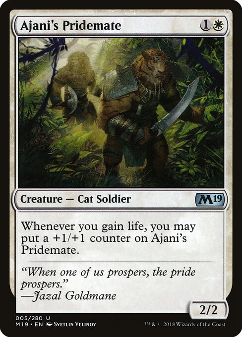 Companheiro de Bando de Ajani (Ajani's Pridemate) - Core Set 2019 (#5) - Illustrated by Svetlin Velinov - Magic: The Gathering Card