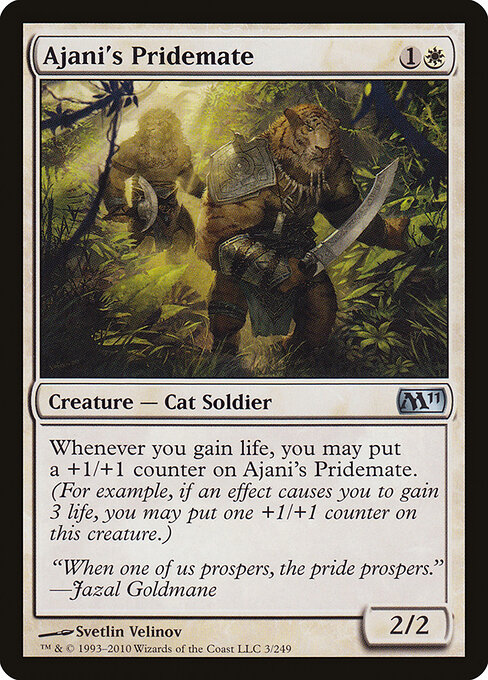 Ajanis Rudelmitglied (Ajani's Pridemate) - Magic 2011 (#3) - Illustrated by Svetlin Velinov - Magic: The Gathering Card