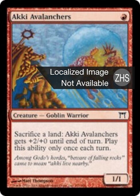 Avalancheros akki (Akki Avalanchers) - Champions of Kamigawa (#151) - Illustrated by Matt Thompson - Magic: The Gathering Card