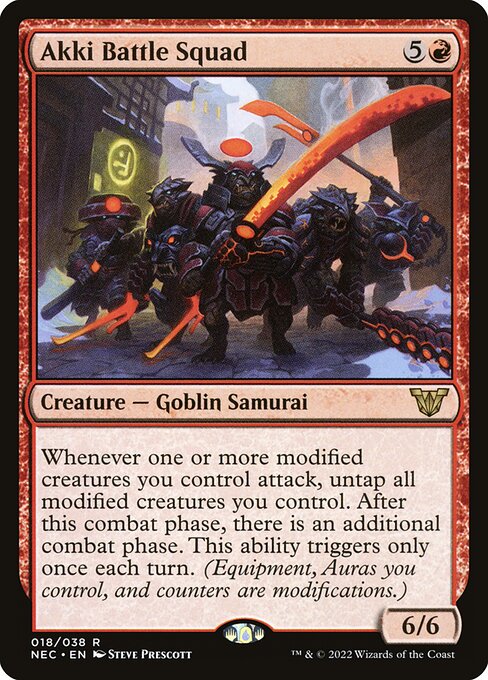 Akki Battle Squad - Neon Dynasty Commander Magic card