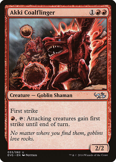 Akki Coalflinger - Duel Decks Anthology: Elves vs. Goblins (#33) - Illustrated by Nottsuo - Magic: The Gathering Card