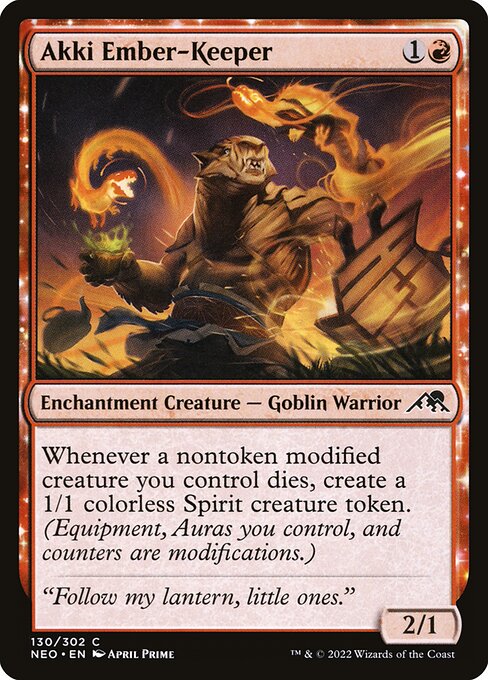 Akki Ember-Keeper - Kamigawa: Neon Dynasty Magic card