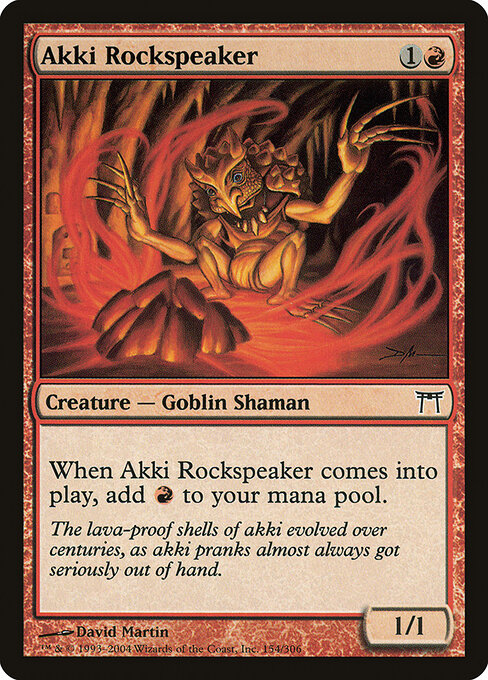 Akki Rockspeaker - Champions of Kamigawa Magic card