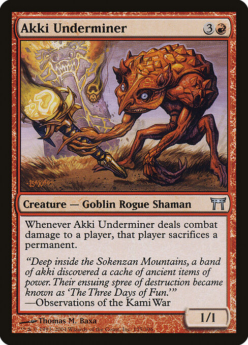 Akki Underminer - Champions of Kamigawa Magic card