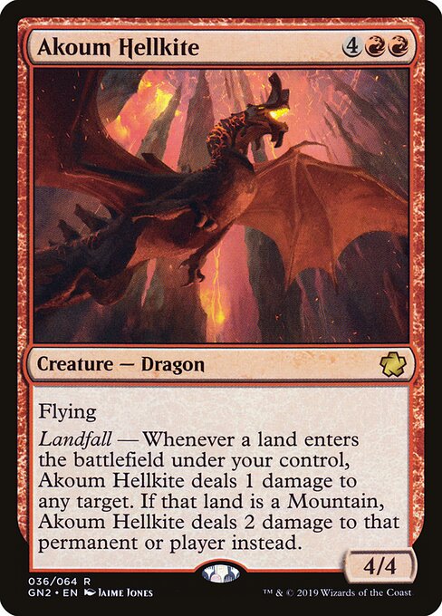 Akoum Hellkite - Game Night 2019 Magic card