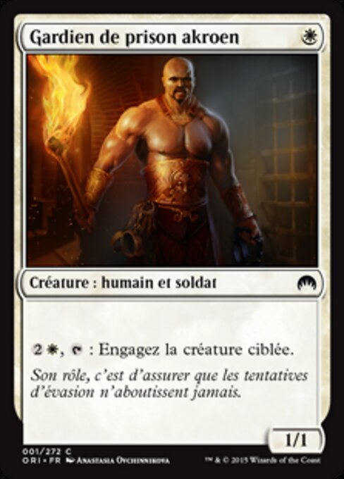 Gardien de prison akroen (Akroan Jailer) - Magic Origins (#1) - Illustrated by Anastasia Ovchinnikova - Magic: The Gathering Card