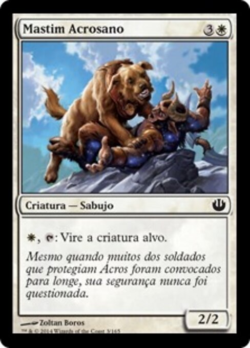 Dogue akroen (Akroan Mastiff) - Journey into Nyx (#3) - Illustrated by Zoltan Boros - Magic: The Gathering Card
