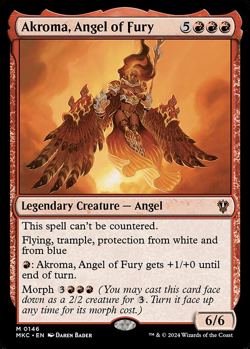 Akroma, Angel of Fury - Murders at Karlov Manor Commander Magic card
