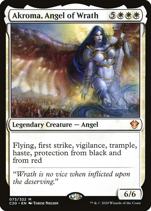 Akroma, Angel of Wrath - Commander 2020 (#73) - Illustrated by Terese Nielsen - Magic: The Gathering Card
