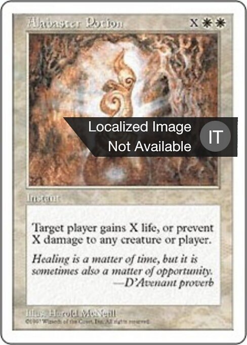 Alabastertrank (Alabaster Potion) - Fourth Edition (#1) - Illustrated by Harold McNeill - Magic: The Gathering Card