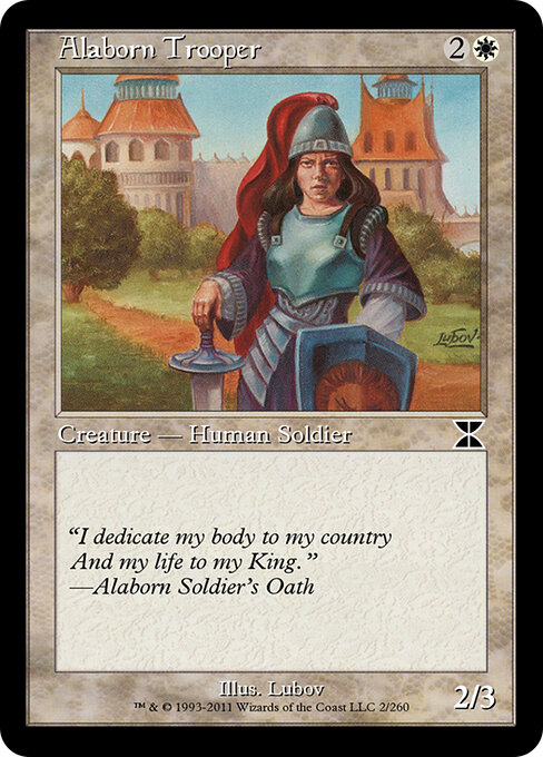 Alaborn Trooper - Masters Edition IV (#2) - Illustrated by Lubov - Magic: The Gathering Card