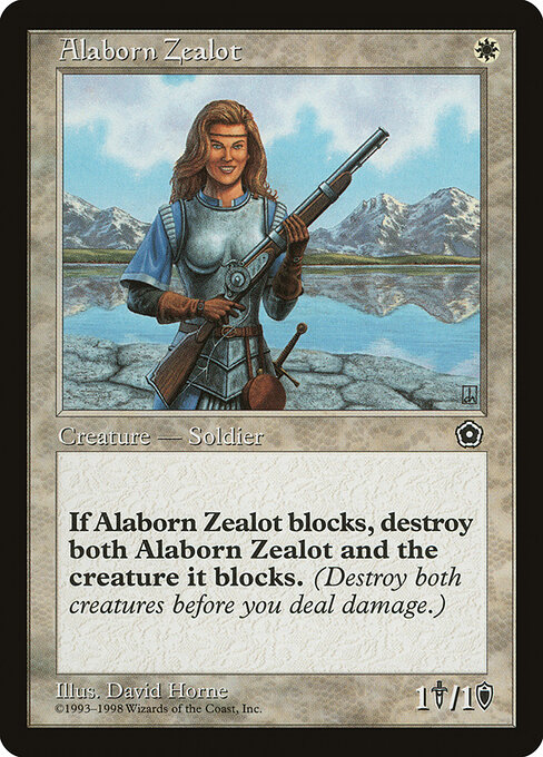 Alaborn Zealot - Portal Second Age Magic card