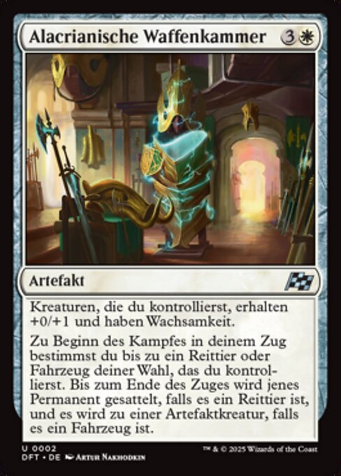 アラクリアの武器庫 (Alacrian Armory) - Aetherdrift (#2) - Illustrated by Artur Nakhodkin - Magic: The Gathering Card