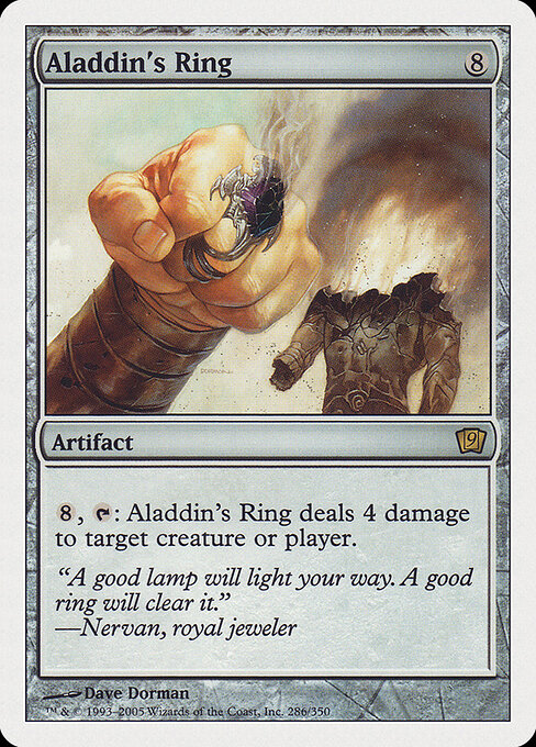 Aladdin's Ring - Ninth Edition Magic card