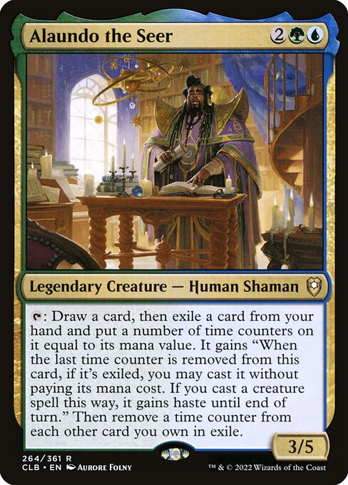 Alaundo the Seer - Commander Legends: Battle for Baldur's Gate (#264) - Illustrated by Aurore Folny - Magic: The Gathering Card