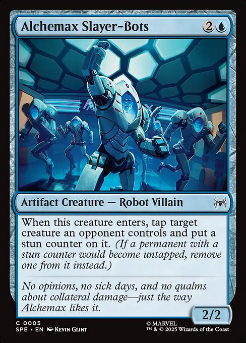 Alchemax Slayer-Bots - Marvel's Spider-Man Eternal (#5) - Illustrated by Kevin Glint - Magic: The Gathering Card