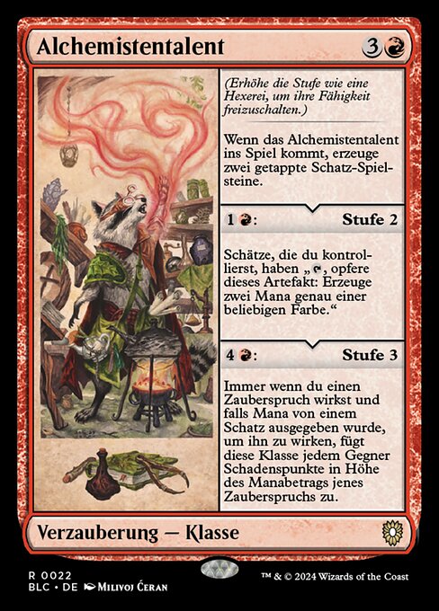 Talent de l'alchimiste (Alchemist's Talent) - Bloomburrow Commander (#22) - Illustrated by Milivoj Ćeran - Magic: The Gathering Card