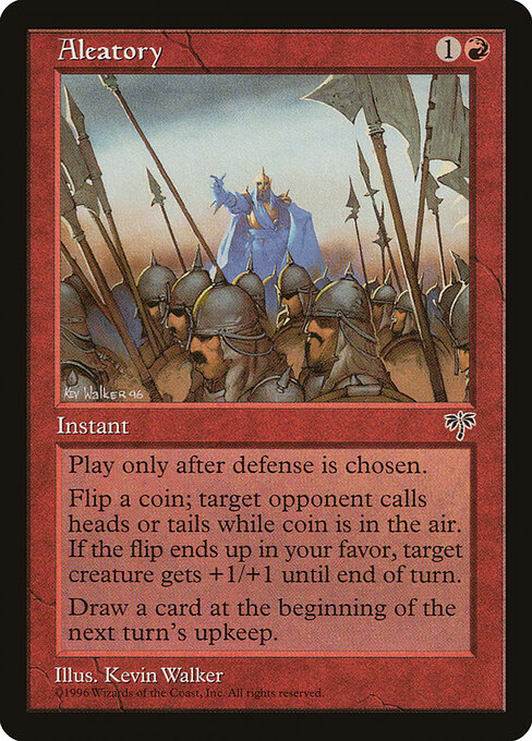 運まかせ (Aleatory) - Mirage (#155) - Illustrated by Kev Walker - Magic: The Gathering Card