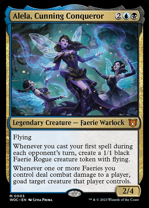 Alela, Cunning Conqueror - Wilds of Eldraine Commander Magic card
